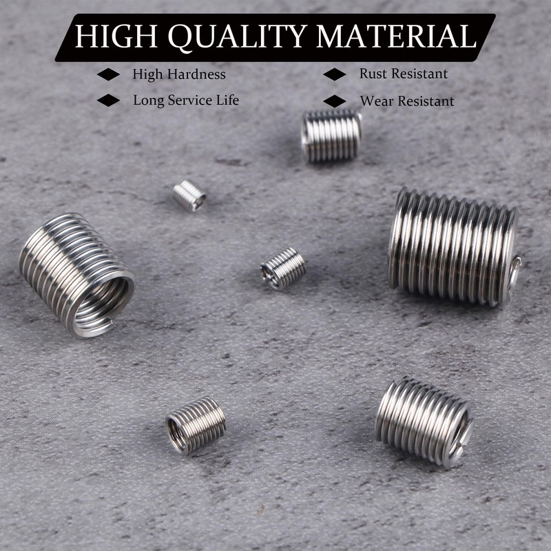 Wire Screw Sleeve Thread Repair Inserts Assortment Kit 304 Stainless