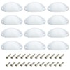 CEEYSEE 12Pcs Cup Handles for Drawers 81 X 35mm Shell