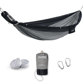 CORE Camping Hammock | Portable Car Camping Single or Double Hammock | Perfect Camping Essentials for Outdoor, Hiking, Travel, and Backpacking | Included Tree Straps, Carabiners, and Carry Bag