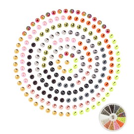 MUUNN 240pcs Tungsten Slotted Beads Assorment, 12 Colors Fly Tying Nymph Head Tungsten Beads Assorted with Tackle Box, 3.5mm