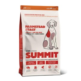 Petcurean Summit Farmstead Feast Dry Dog Food, Pork Meal and Lamb Meal Recipe, 5 lbs - with Grains for Adult Dogs