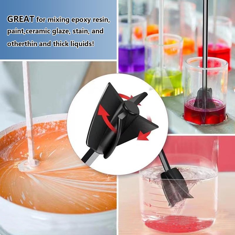 4Pcs Reusable Epoxy Mixer Attachment Durable Paint Epoxy Mixer Paddles