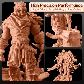 MAGIFLEX Standard Resin PRO for Miniature Printing, 14K High Resolution & Matte Texture & Rapid Photopolymer LCD/DLP/SLA 3D Printing (1000g） (Red Mud)