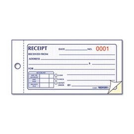 (3 Pack Value Bundle) RED8L820 Small Money Receipt Book, 5 x 2 3/4, Carbonless Duplicate, 50 Sets/Book