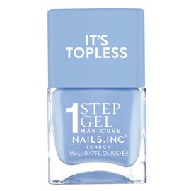 Nails Inc Topless Kim (azzurro cielo) – Smalto gel senza UV – manicure 1-step con durata fino a 8 giorni – asciugatura rapida, vegano & 21-free – per adulti & bambini – senza base/top coat