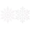 Sea Team Plastic Christmas Glitter Snowflake Ornaments, Christmas Tree Decorations,