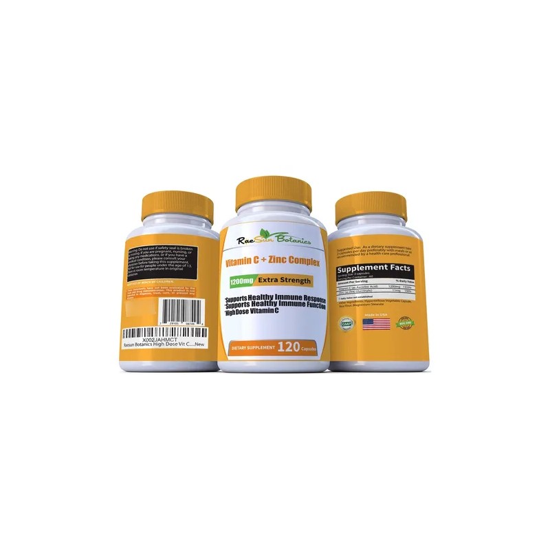 Raesun Botanics Vitamina C 1200 Mg Zinc Capsulas Vegetales