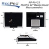 RecPro RV Stove Range Hood Vent | 22" Black |
