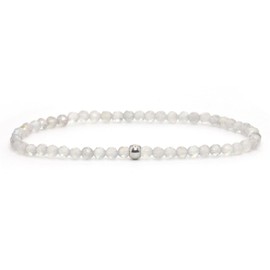 Echtes Labradorit Edelstein Armband mit facettierten 3mm Perlen - verschiedene Längen - Heilstein Schutzstein Edelsteinarmband Glücksbringer Talisman Geschenk (Labradorit, 20CM)