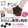 Alphax Heel Protection Heel Impact Cotton Blend Cushion Supporter, Black,