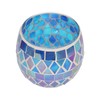 Purple Blue Mosaic Glass Candle Holder Romantic DIY Scented Candle