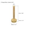 sourcing map Pack of 2 Brass Knurled Screws M3 x