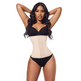 Forma Tu Cuerpo Corset, Corset Waist Trainer, Corset Shapewear Tummy Control, Workout Waist Trainer, Faja Corset, Corset For Women & Men, Compression Waist Trainer, XS Beige