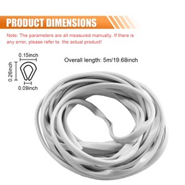 16Ft/5M Car Door Edge Guards, U Shape Edge Trim Car Door Edge Protector, Self Adhesive Rubber Seal Car Door Protection Scratch Strip, Universal Door Guards for Most Cars (White)