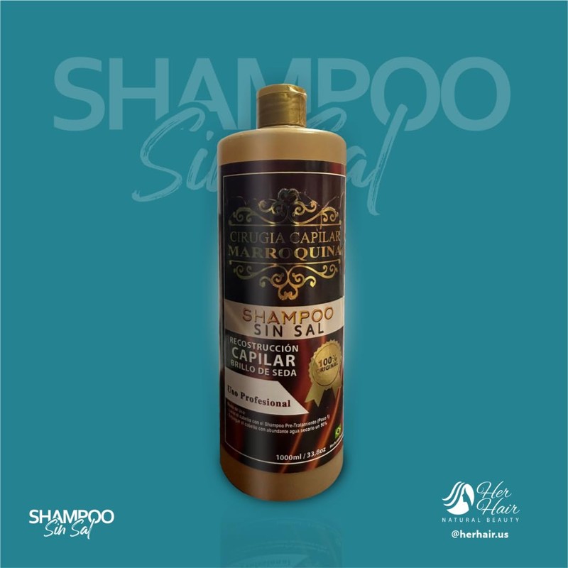 Shampoo Sin Sal Marroquina Chocolate| Sulfato Free | Alcohol Free