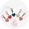Keychains Rhinestone Heart Shape Glitter Crystal Key Rings Leather Bag