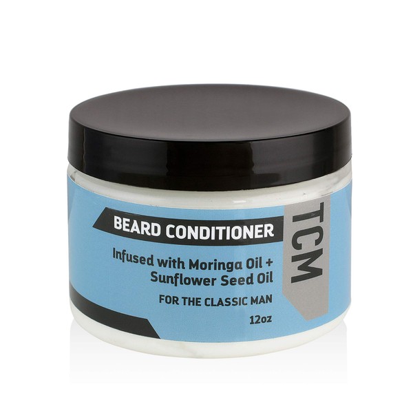 TCM Men's Beard, Mustache, and Facial Hair Conditioner for Softness, Shine, and Control, infused with Moringa Oil and Sunflower Seed Oil (Single)