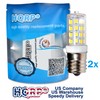 HQRP 2-Pack 110V E17 Dimmable LED Light Bulb Cool White