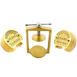 AAProTools Denture Flask Set/Dental Flask Set Brass Denture Alloy Press with Flask Upper/Lower DN-2318