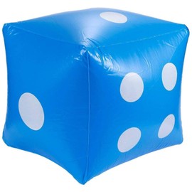 KISEER 3 Pcs 14" Jumbo Inflatable Giant Dice for Outdoor Game Pool Party (White, Blue, Red)