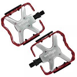 Wellgo Old School BMX MTB Bear Trap 1/2 Inch Bicycle Pedals, Red, WE3041