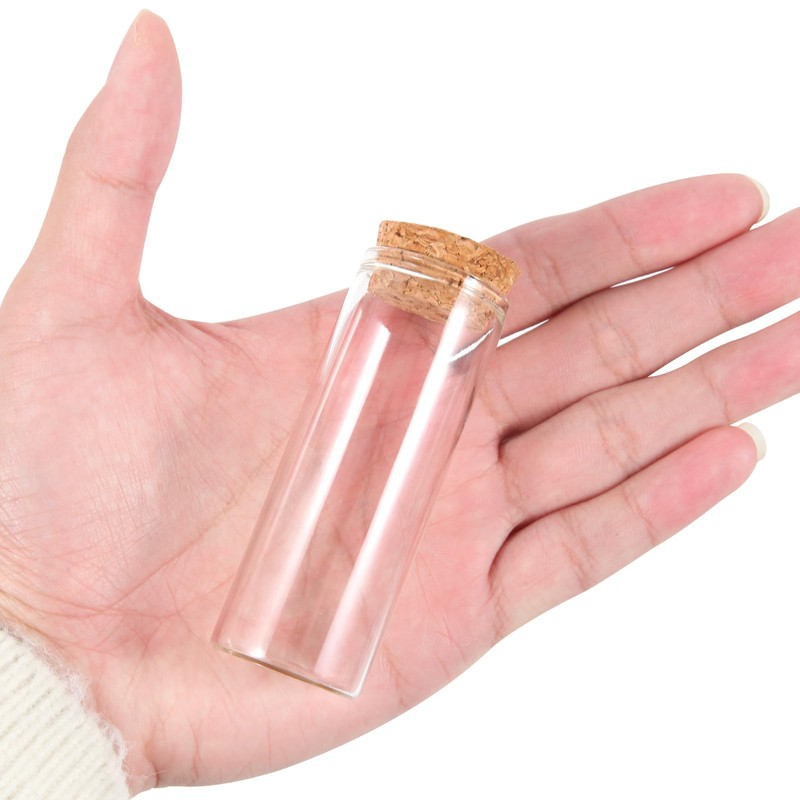 6PCS 40ml Glass Test Tubes with Cork Stoppers, 30 x