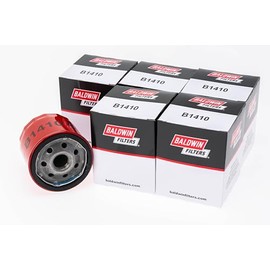 Baldwin B1410 Spin-on Lube Oil Filter, Heavy Duty 23 Micron, Replaces Kohler 12 050 01-S WIX 51056 and Fram PH8172 (Pack of 6)
