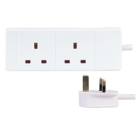 PRO ELEC 2118-5M 2 Gang 5m Extension Lead White
