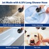 High Pressure 10 Setting Handheld Shower Head, 5" Detachable Showerhead