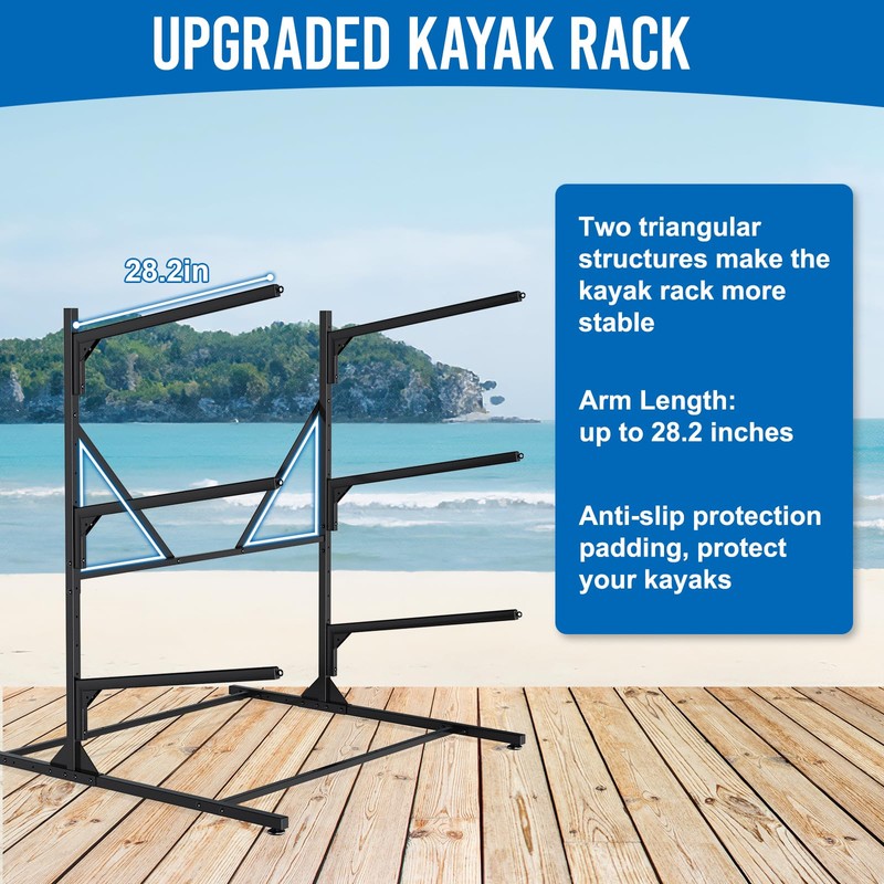 ZSLTLDU Kayak Racks for Outdoor Storage, Kayak Storage Rack, 3