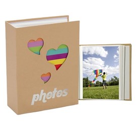 SXIUU Photo Album 10 x 15 cm Photo Album Slip-in Album Kraft Paper Photo Albums Holds 100 Vertical Photos Photo Album for Families, Weddings, Baby and Children's Anniversaries