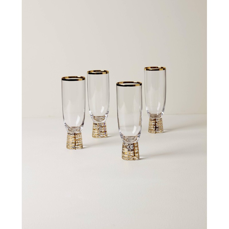 Lenox Tuscany Classics Gold Frost Flutes, Set of 4, 4