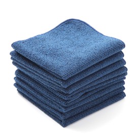 imaa Microfiber Cloth, Absorbent, Quick Drying, Dish Towel, Cleaning, Kitchen Towel, Multi Cloth, Mopper Towel, Wiping Towel (Small, Navy, 8 Pieces)