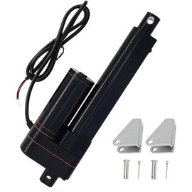 JQDML 4 Inch High Speed 1.34"/sec Linear Actuator 12V 88lbs/400N IP65 Waterproof Linear Motion Actuator with Mounting Brackets