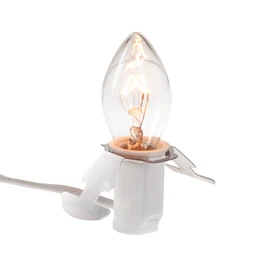 Creative Hobbies Single Light Replacement Clip in Lamp Cord for Christmas Village House Includes Clear Incandescent Light Bulb