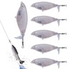 Unpainted Lures,6X Multi Jointed Rotating Tail Artificial Crankbaits with Eyes