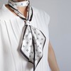 GIMIRO Satin Silk Scarf 148 x 13.5 cm Tie Double