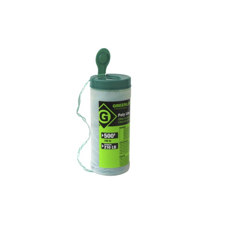 Greenlee 430-500 Poly Fish Line, 500-Foot, Tracer Green