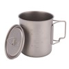 750ml Outdoor Titanium Water Mugs With Folding Handles Portable Camping
