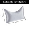 HOMBYS Curved Pillow Cases Queen Size 2 Pack-Silky Satin Side