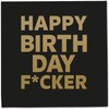 Folat 65302 Happy Birthday Fcker Servietten, Schwarz