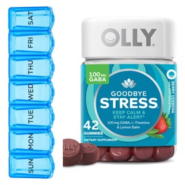 OLLY Goodbye Stress Gummy, GABA, L-Theanine, Lemon Balm, Chamomile, Berry, 42 Ct