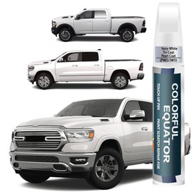 Ivory White Tri-Coat Pearl-Coat(PWD/JWD) Touch Up Paint Compatible with Dodge Ram, Car Paint Pen Scratch Repair Two-In-One Touch Up Paint, Premium Car Scratch Remover for Deep Scratches