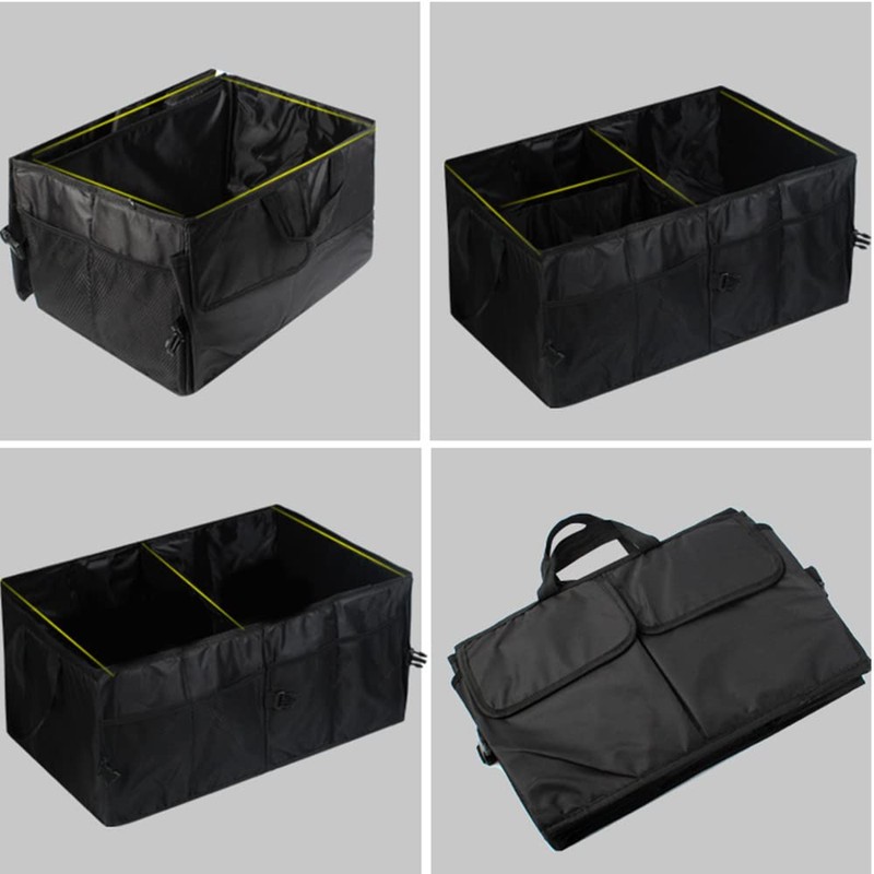 WerkaSi Trunk Organizer Car Basket Storage Tote Organizer Small Black
