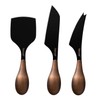 hecef Cheese Knife Set of 3, Bronze Grain Multipurpose Retro