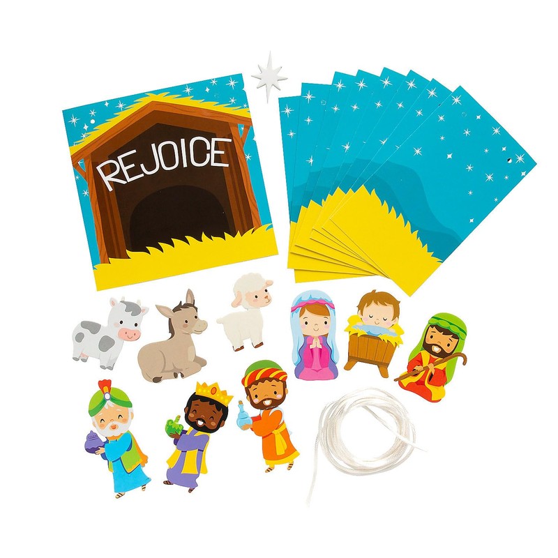 Fun Express Nativity Scene Garland Craft Kit - Makes 1