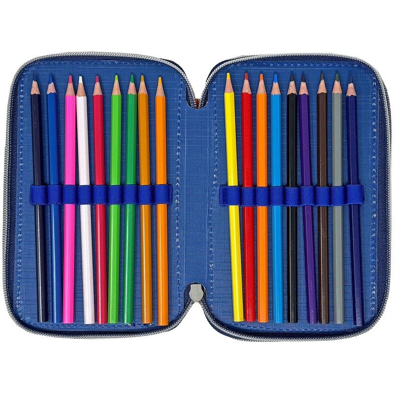 Clondo Astuccio 3 Scomparti Scuola Bambini Per Sonic Fan Completo