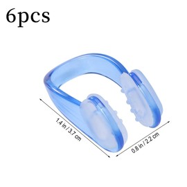 JOCXZI Pack of 6 swimming nose clips, anti-slip nose clip for swimming, gentle allergy-proof nose clip with storage box for adults and children, swimming, free divers and beginners