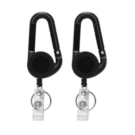 WFGKPXC Reel Key Chain, Metal Reel, Key Chain, Up to 23.6 inches (60 cm), Extendable, Extendable, Key Chain, Set of 2, Multifunctional, Ultra Lightweight, Anti-Loss, Hanging Name Tag, For Camping