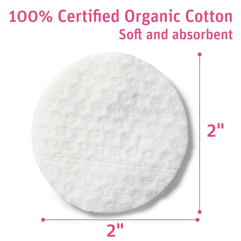 Simply Soft Premium Organic Cotton Rounds, 100 Count (Pack of